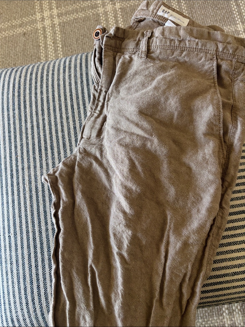 GAP Men's Brown Casual linen Pants 33x34